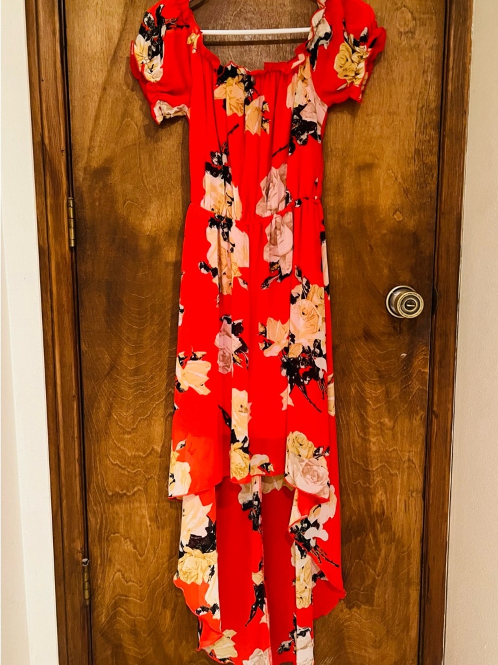 NWT rue21 Red Floral Ruffle Dress - Picture 2 of 5